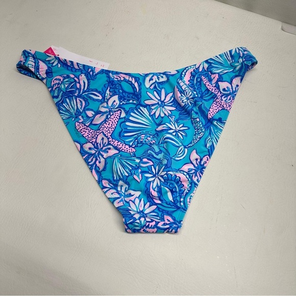 Lilly Pulitzer kilen bikini bottom Floral Blue Women's Swimwear Sz 16 nwt - Picture 5 of 10